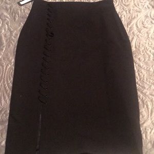 New Worthington Black Lace Up Pencil Skirt
